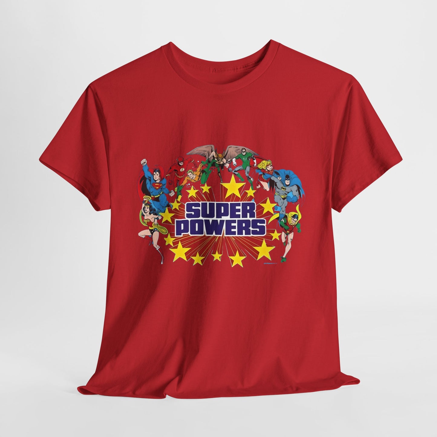 DC 80s Super Powers- Unisex Heavy Cotton Tee