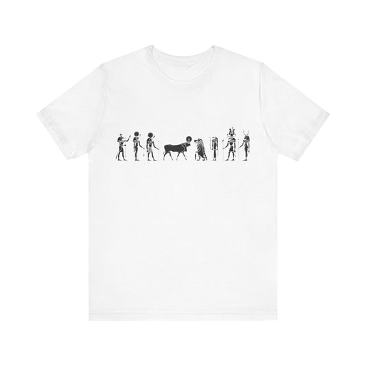 Egyptian Hieroglyphic Unisex Jersey Short Sleeve Tee