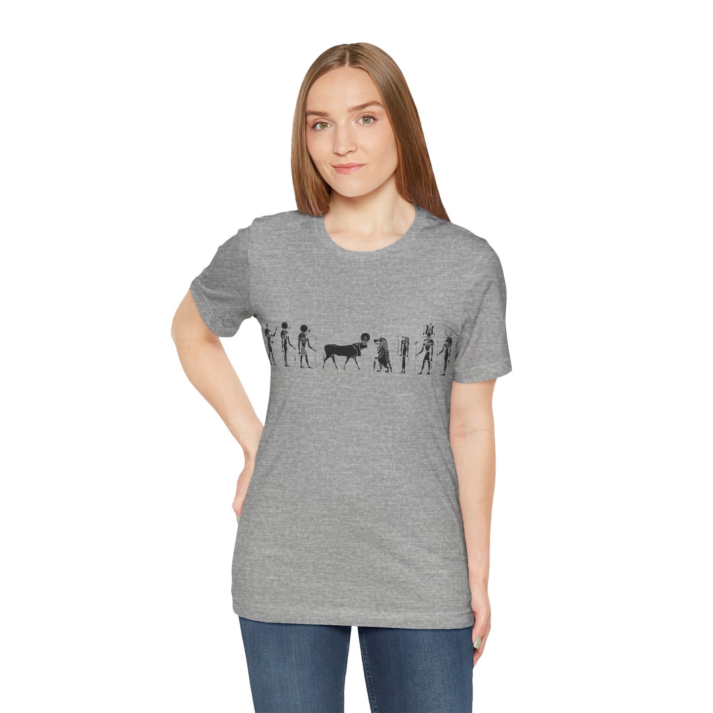 Egyptian Hieroglyphic Unisex Jersey Short Sleeve Tee