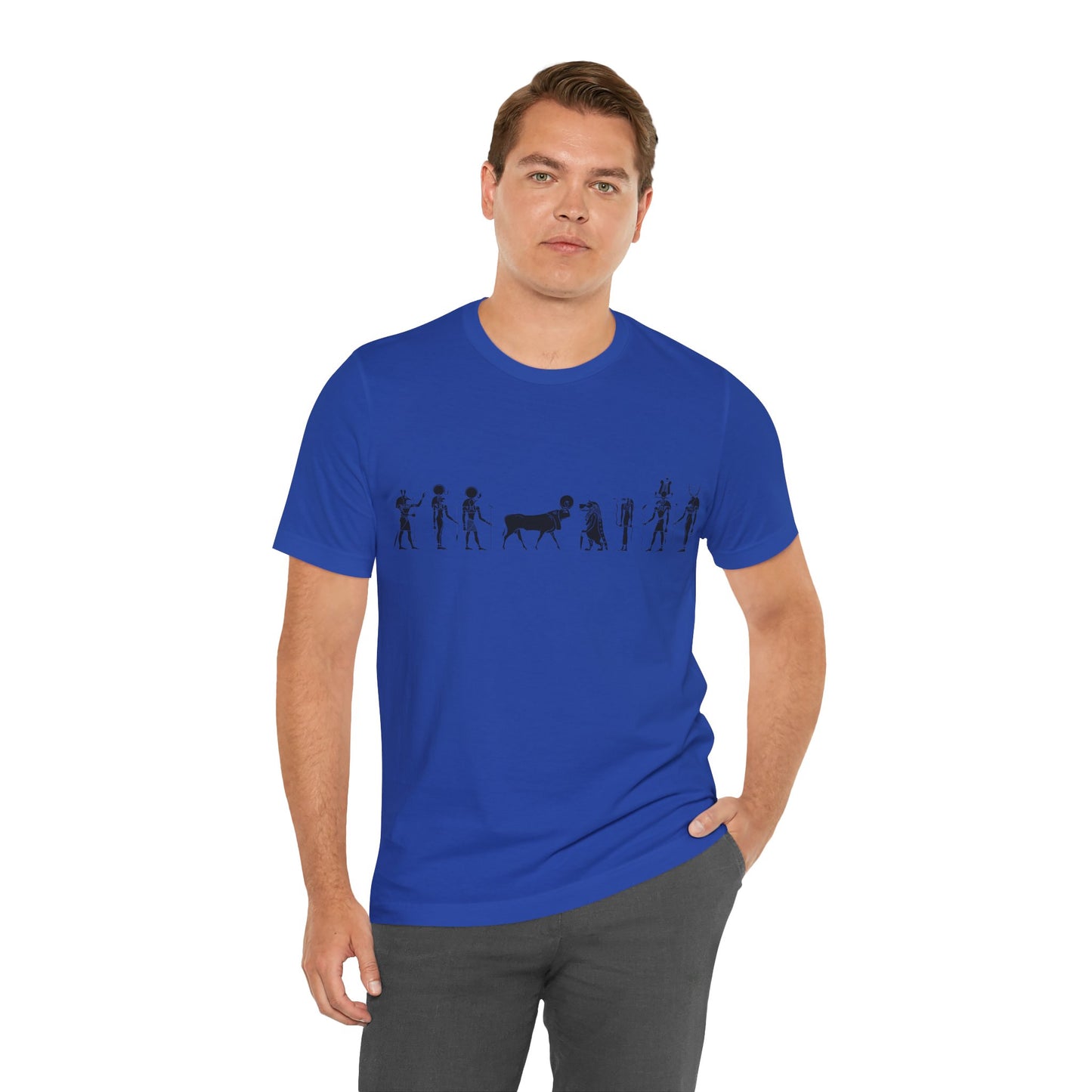 Egyptian Hieroglyphic Unisex Jersey Short Sleeve Tee