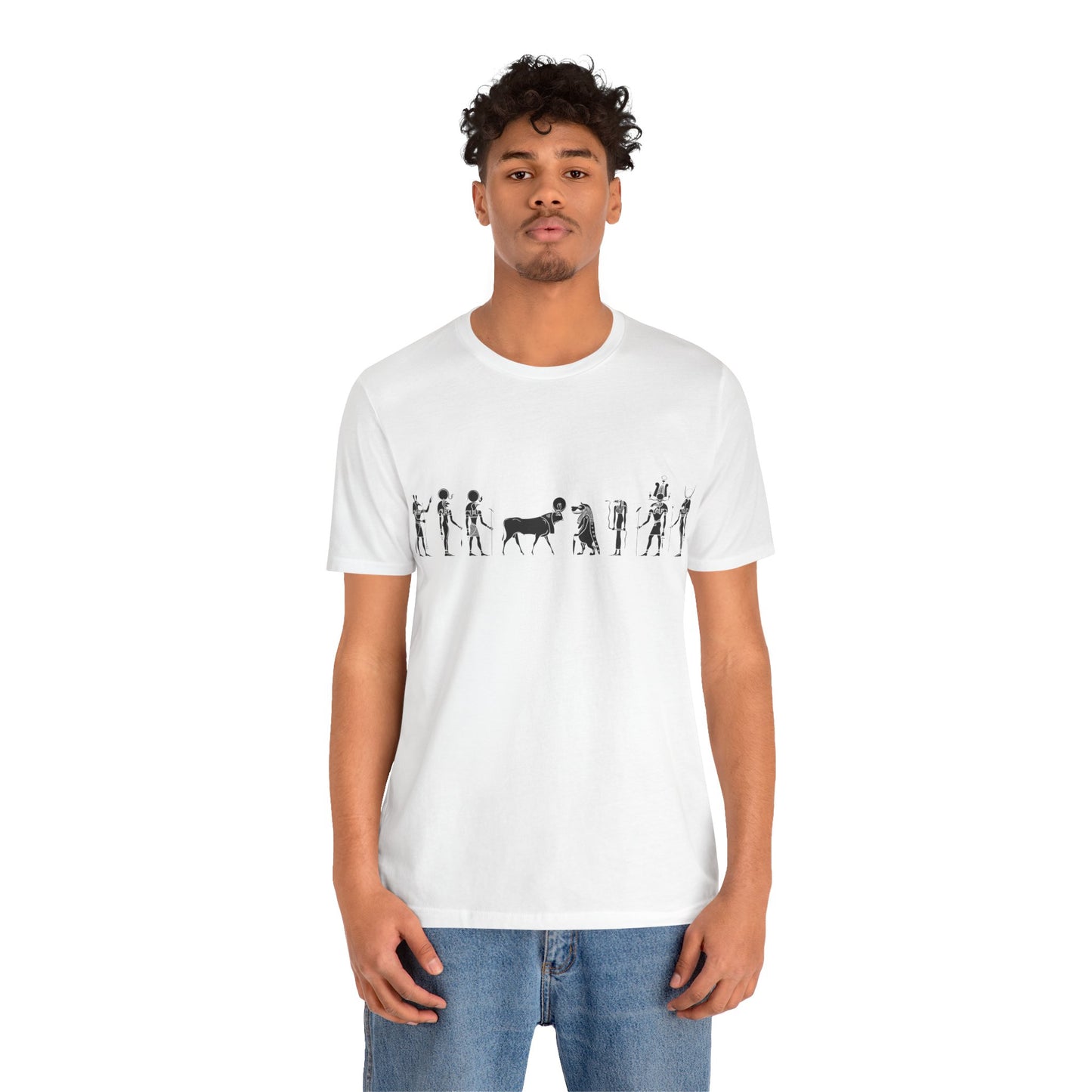 Egyptian Hieroglyphic Unisex Jersey Short Sleeve Tee