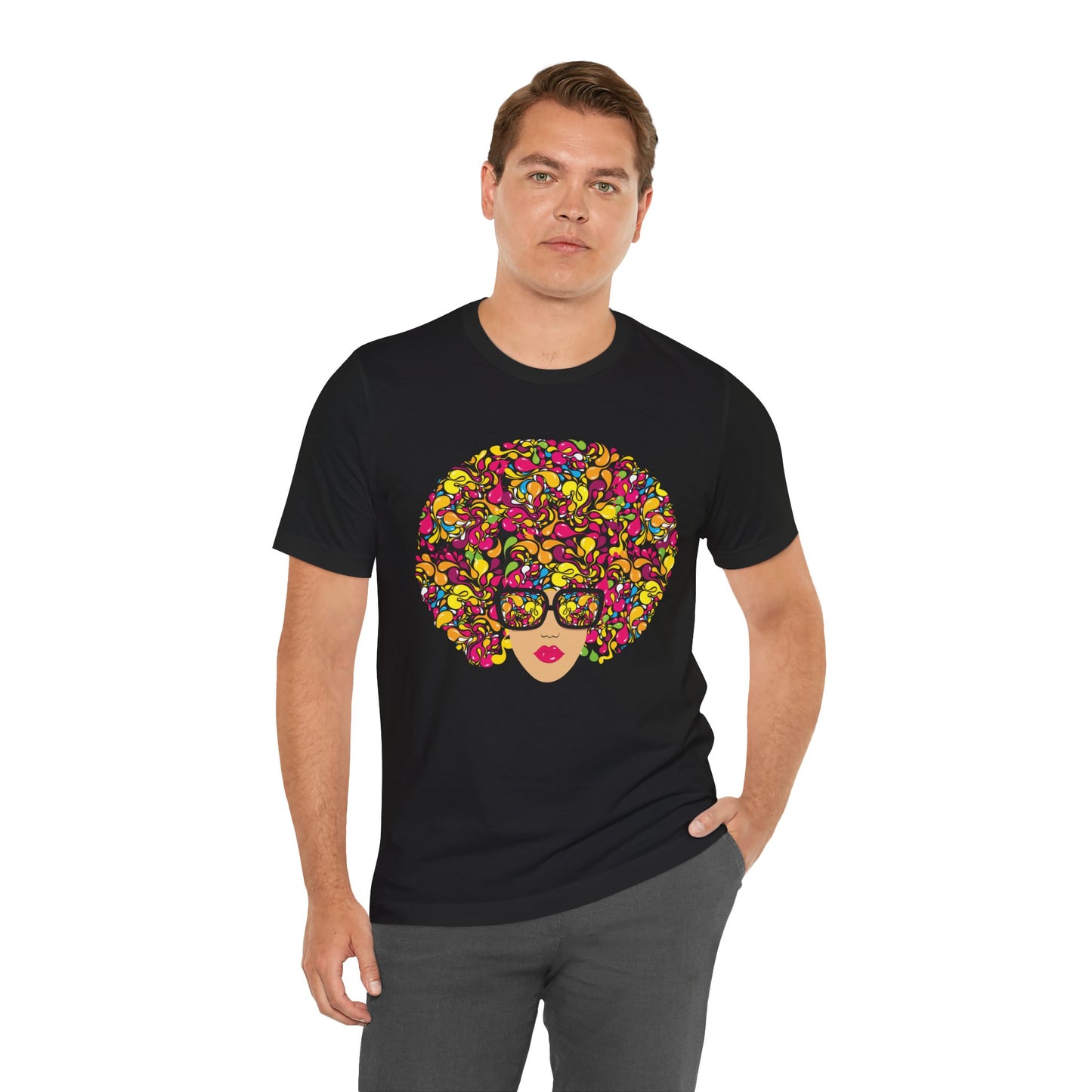 Flower Fro Unisex Jersey Short Sleeve Tee