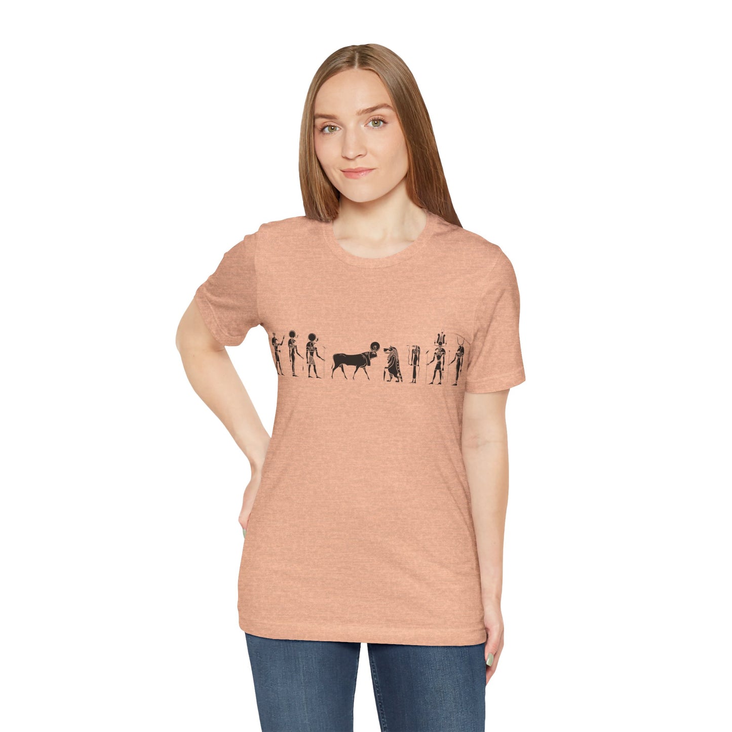 Egyptian Hieroglyphic Unisex Jersey Short Sleeve Tee