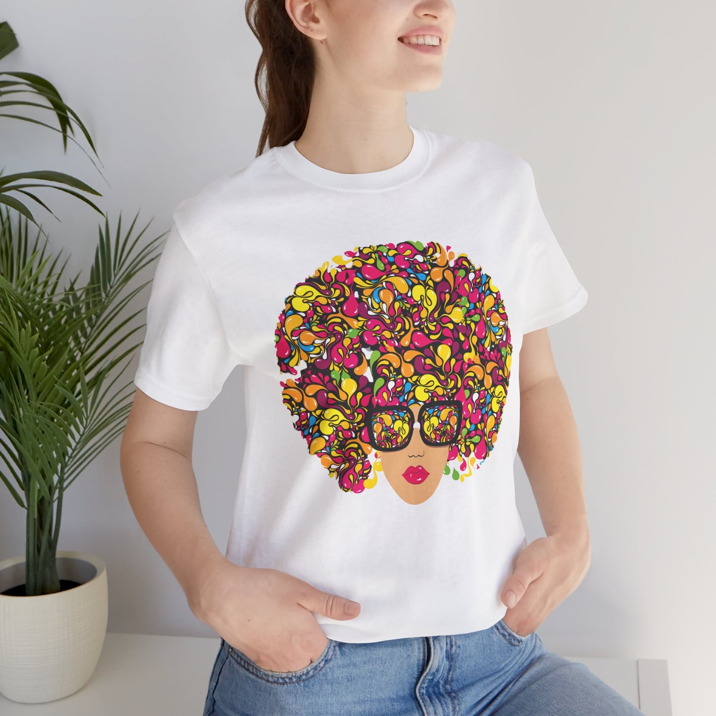 Flower Fro Unisex Jersey Short Sleeve Tee