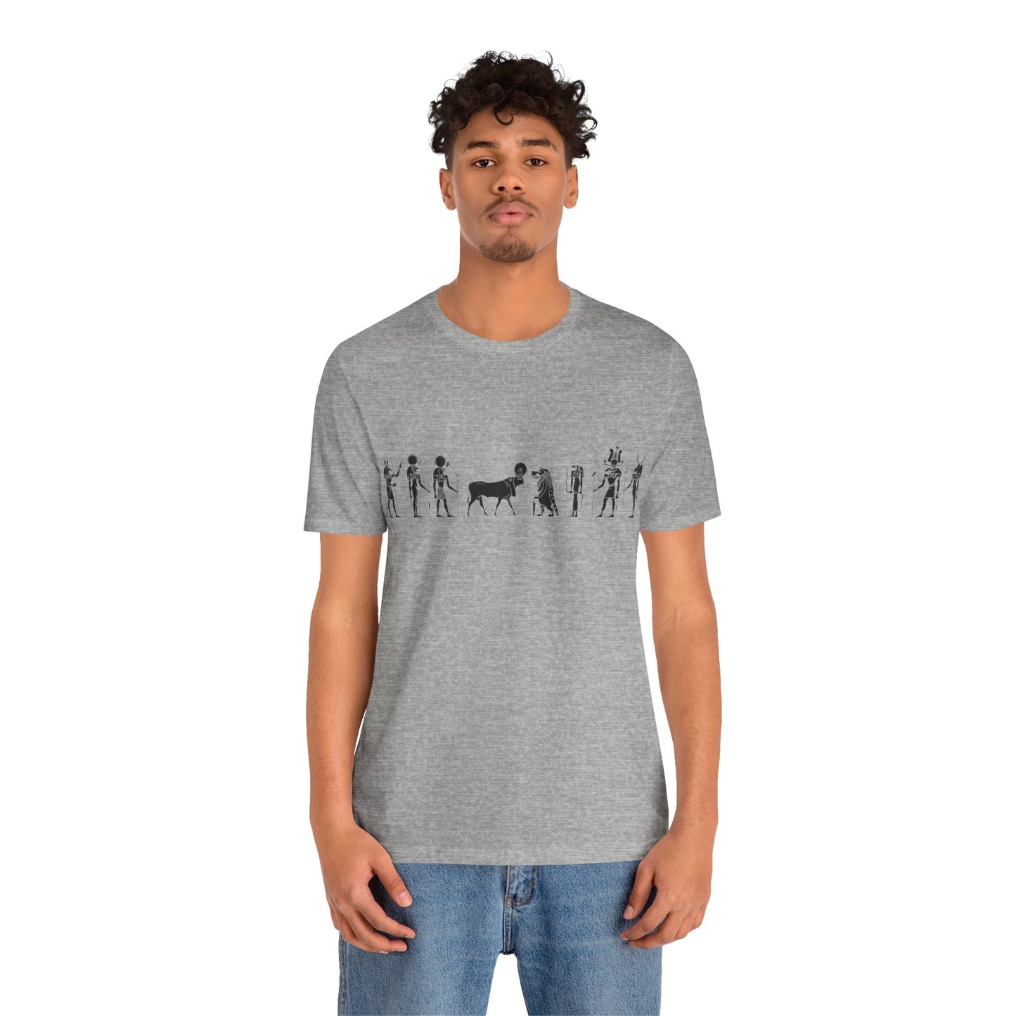 Egyptian Hieroglyphic Unisex Jersey Short Sleeve Tee