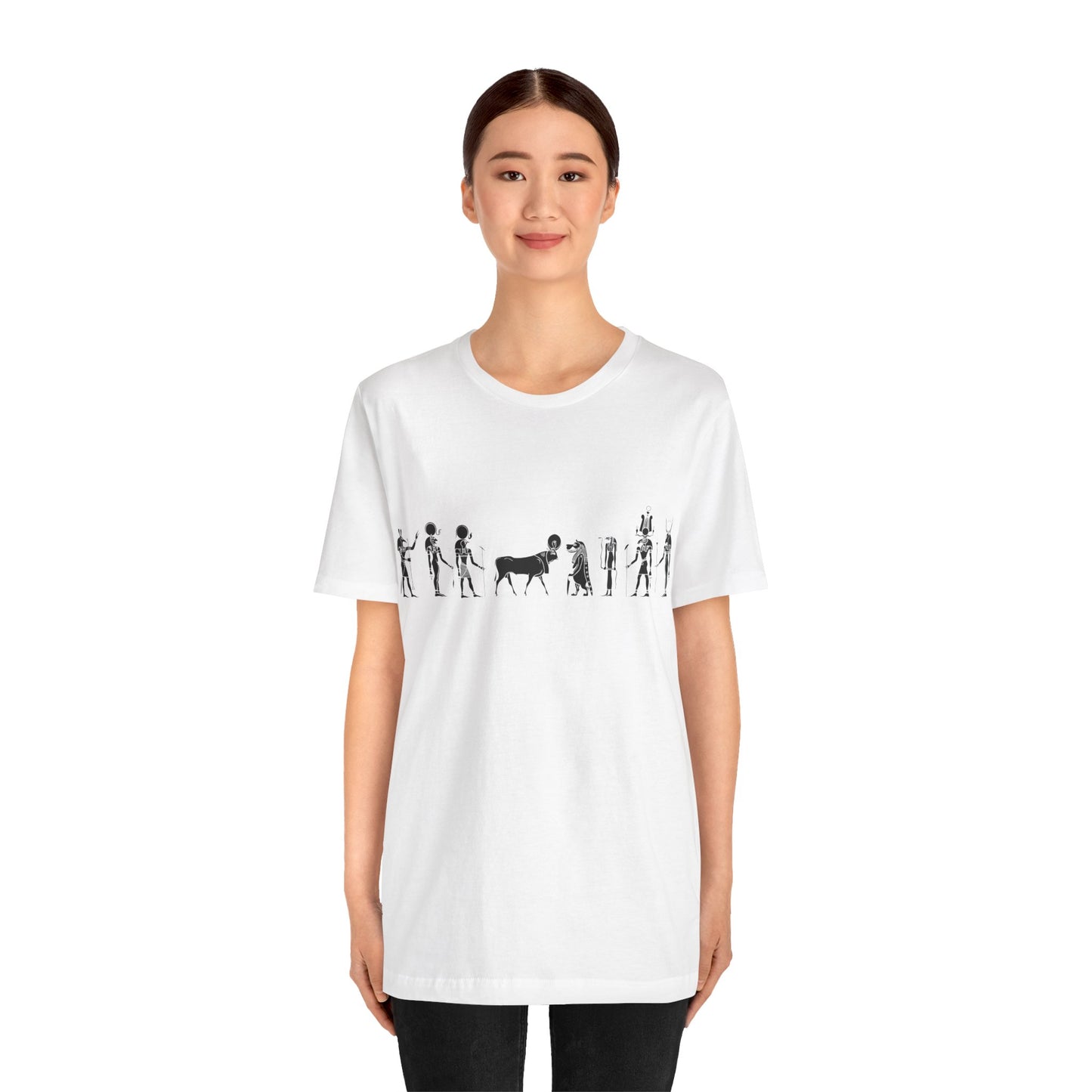 Egyptian Hieroglyphic Unisex Jersey Short Sleeve Tee