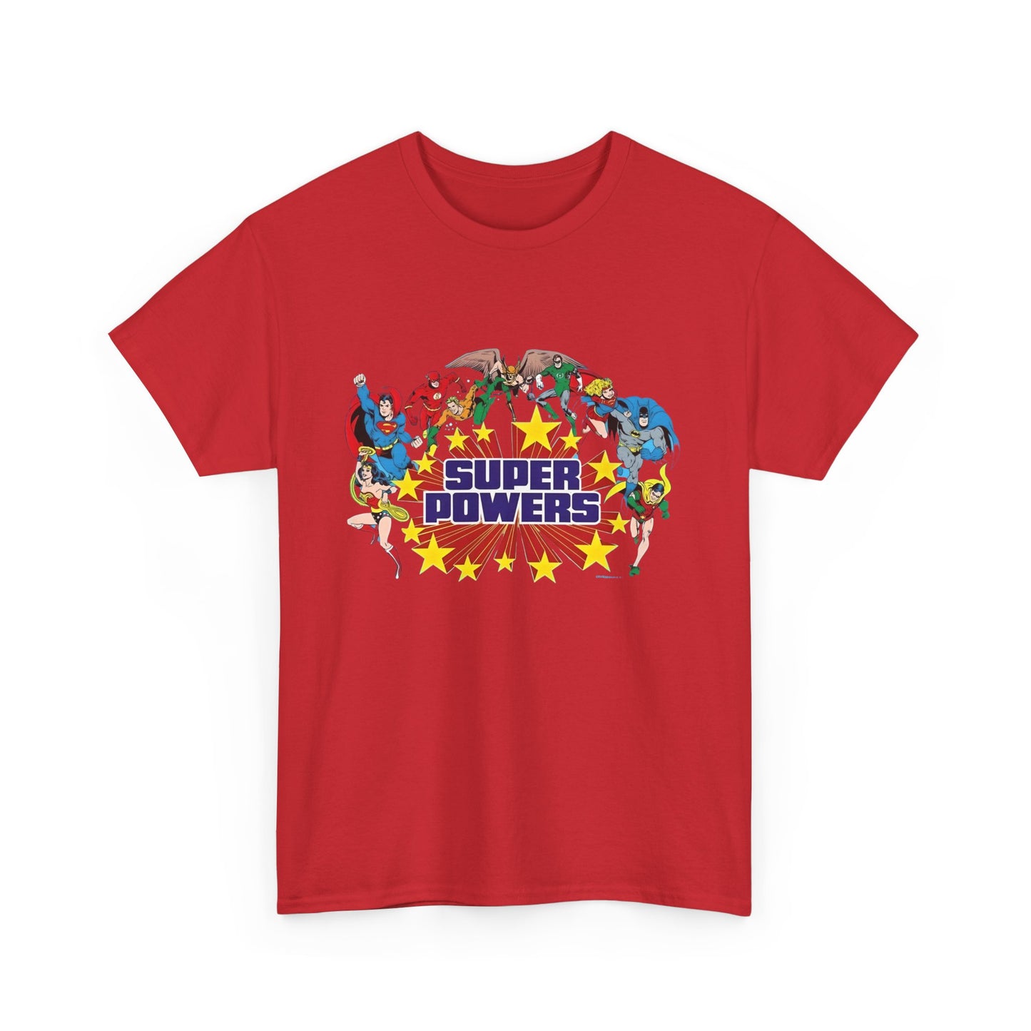 DC 80s Super Powers- Unisex Heavy Cotton Tee