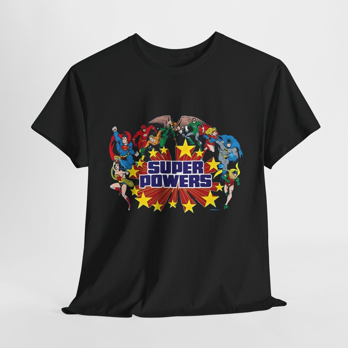 DC 80s Super Powers- Unisex Heavy Cotton Tee