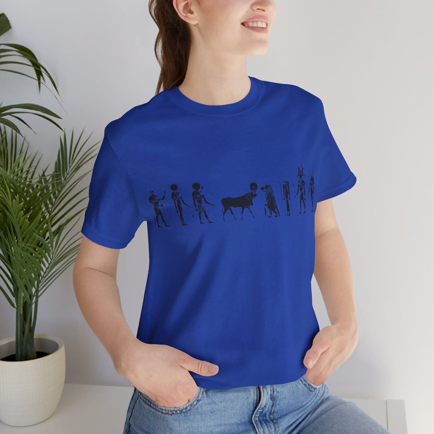 Egyptian Hieroglyphic Unisex Jersey Short Sleeve Tee