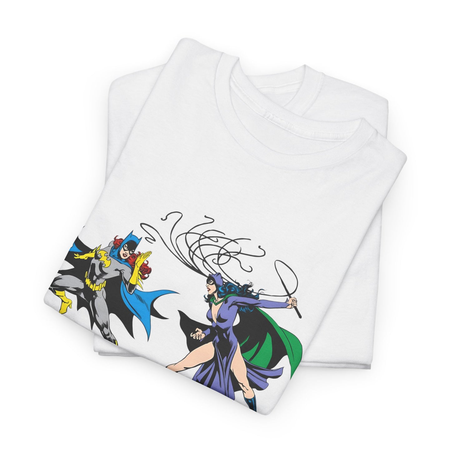 DC Batgirl vs. Catwoman Unisex Heavy Cotton Tee