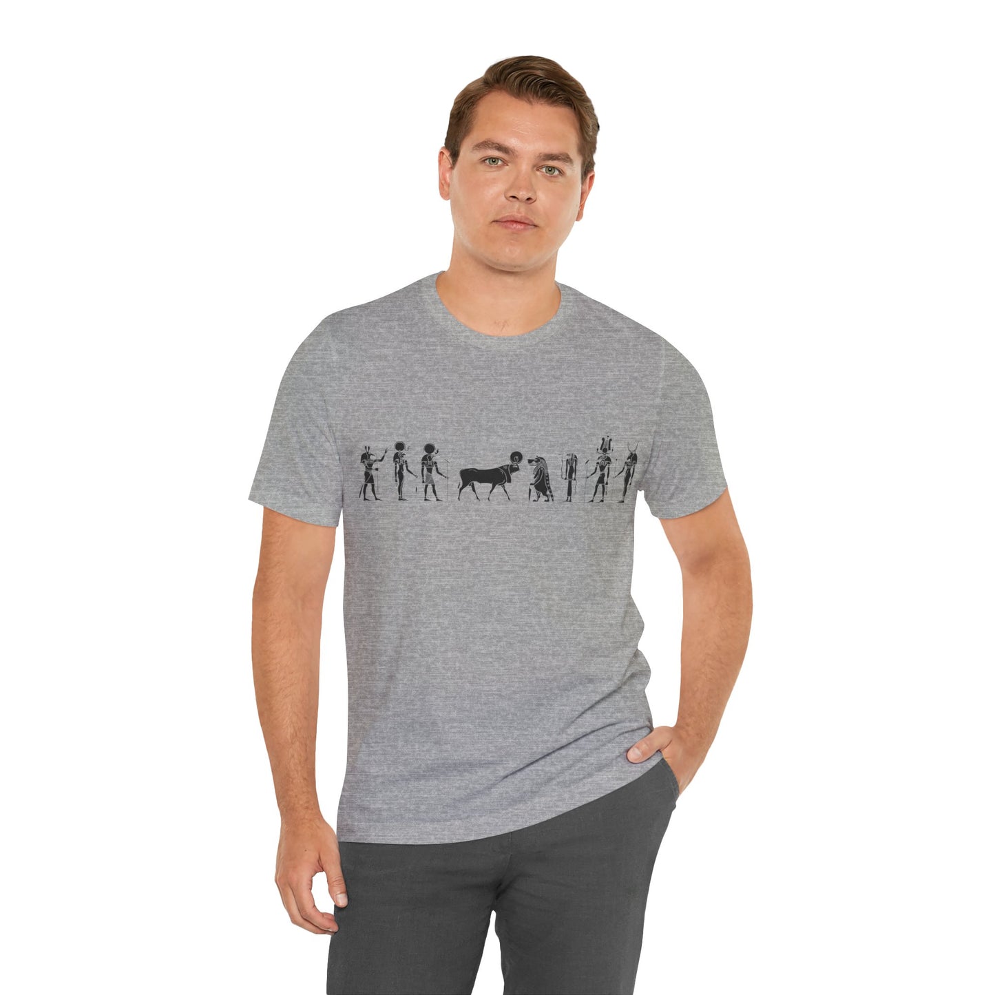 Egyptian Hieroglyphic Unisex Jersey Short Sleeve Tee