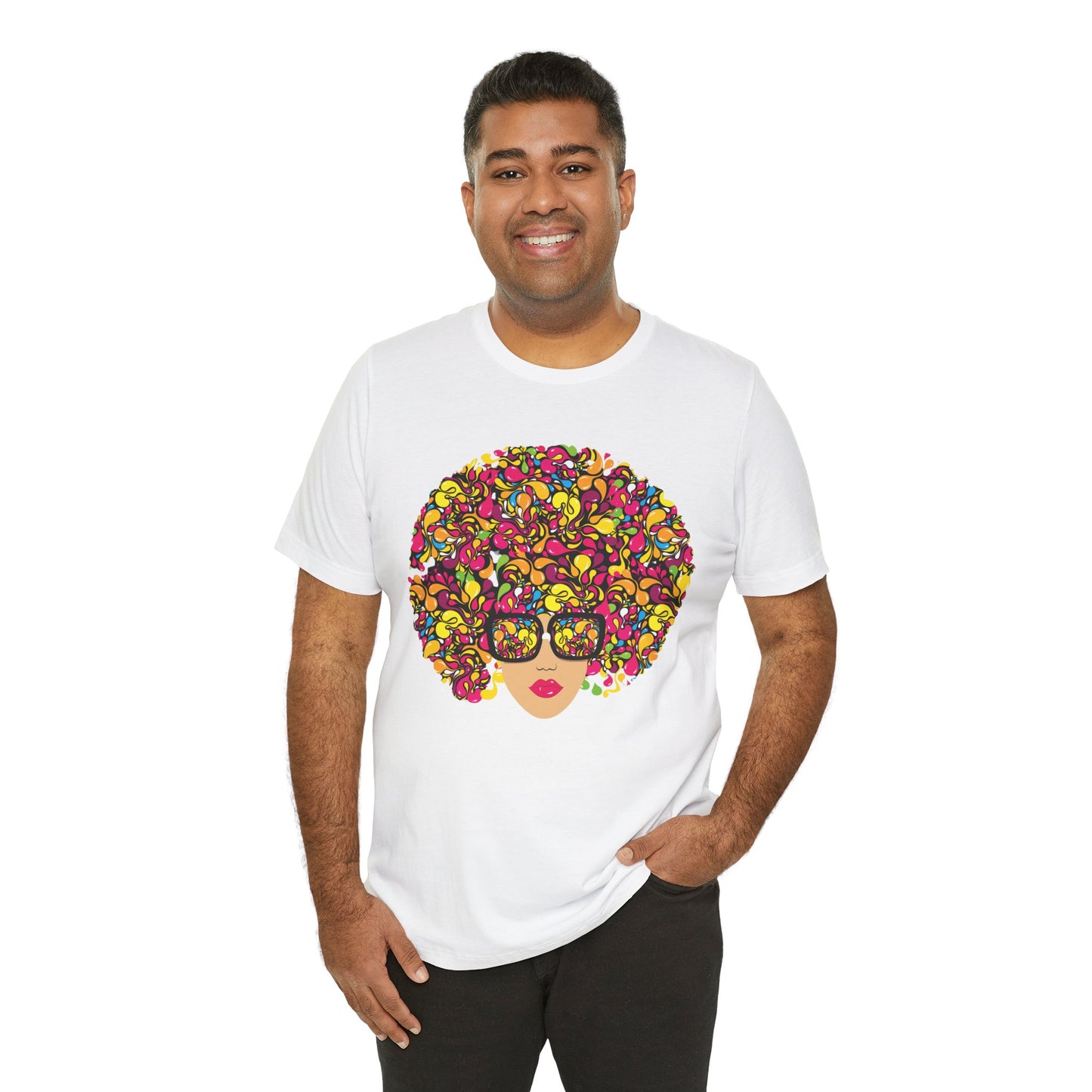 Flower Fro Unisex Jersey Short Sleeve Tee