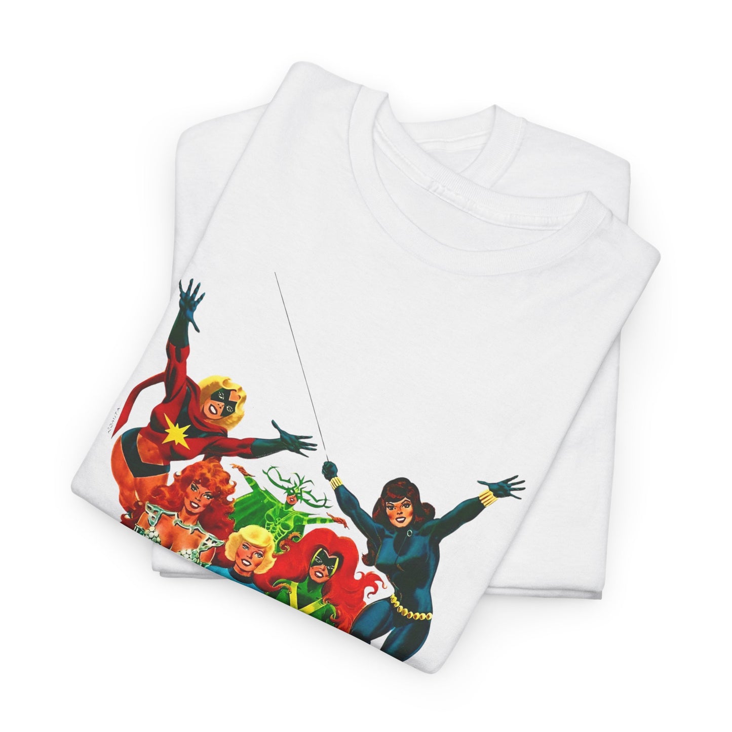 70S MARVEL GIRLS RULE- Unisex Heavy Cotton Tee