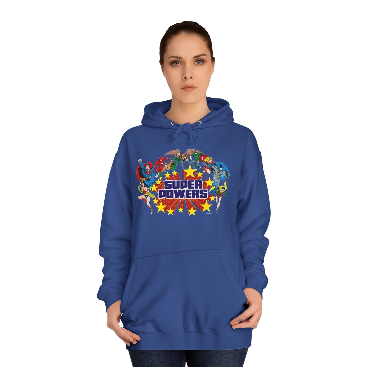 DC 80s Super Powers Unisex College Hoodie