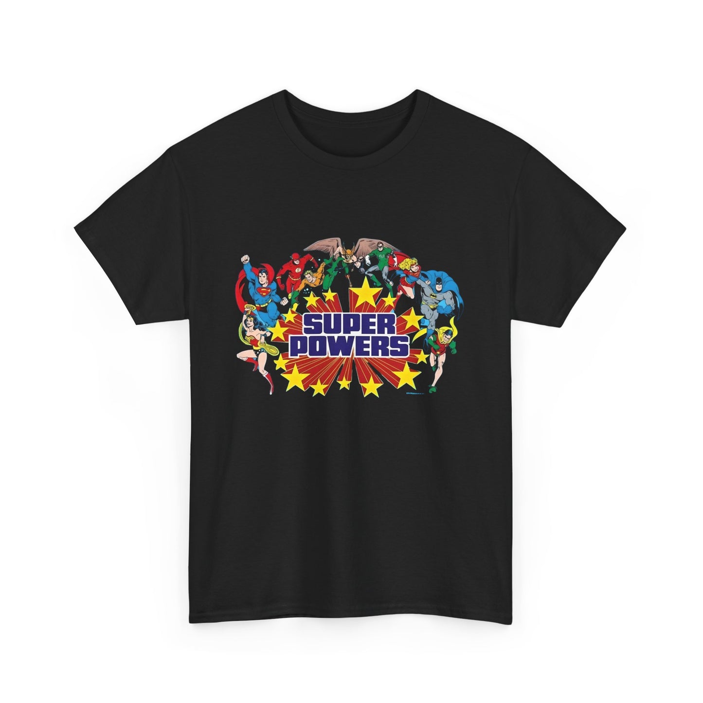 DC 80s Super Powers- Unisex Heavy Cotton Tee