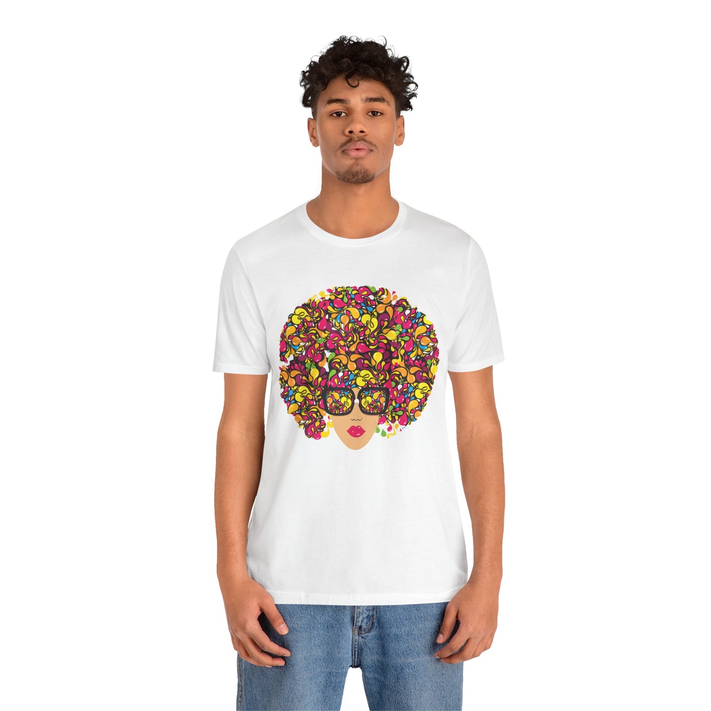 Flower Fro Unisex Jersey Short Sleeve Tee