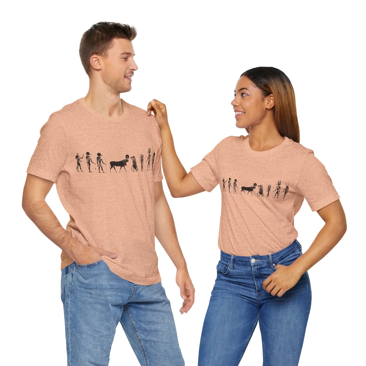 Egyptian Hieroglyphic Unisex Jersey Short Sleeve Tee