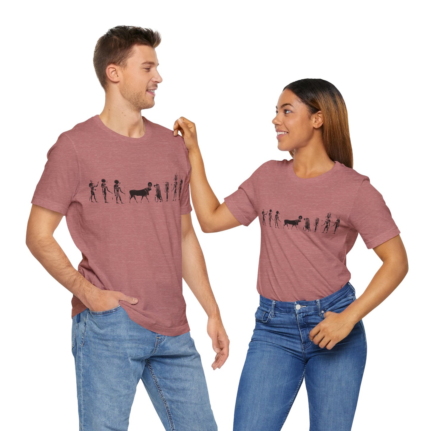 Egyptian Hieroglyphic Unisex Jersey Short Sleeve Tee