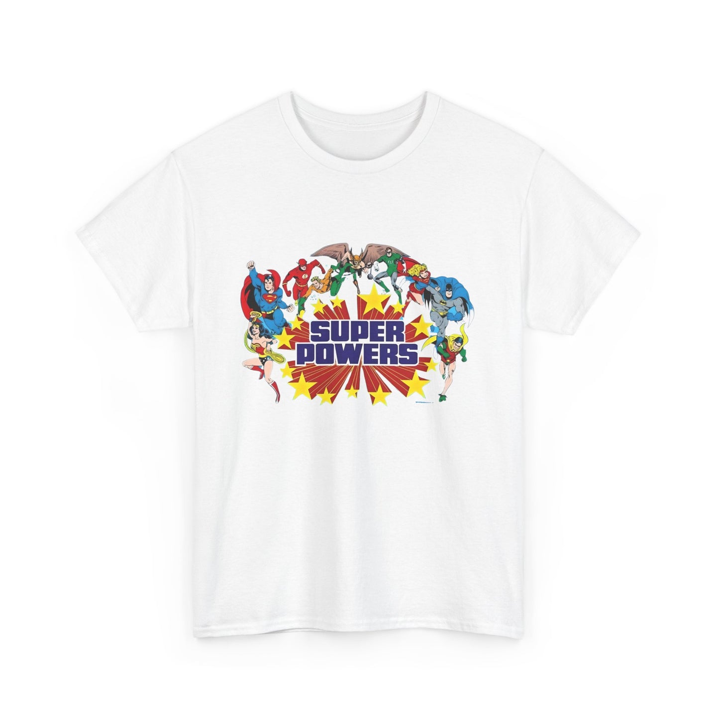 DC 80s Super Powers- Unisex Heavy Cotton Tee