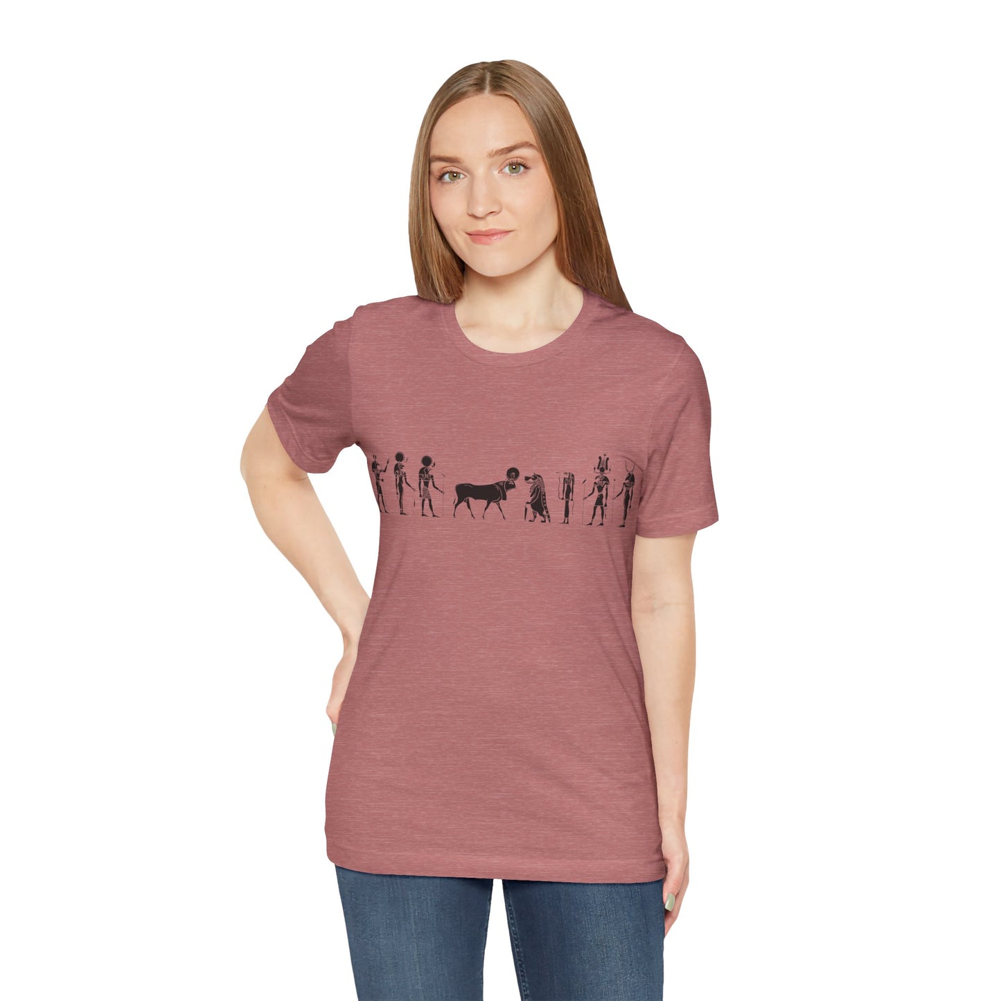 Egyptian Hieroglyphic Unisex Jersey Short Sleeve Tee